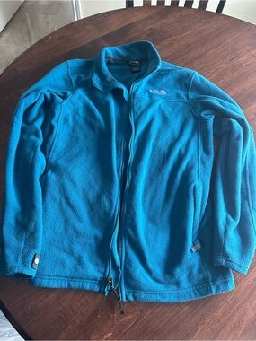 The North Face Men’s Teal Blue Lightweight Fleece Jacket - Full Zip